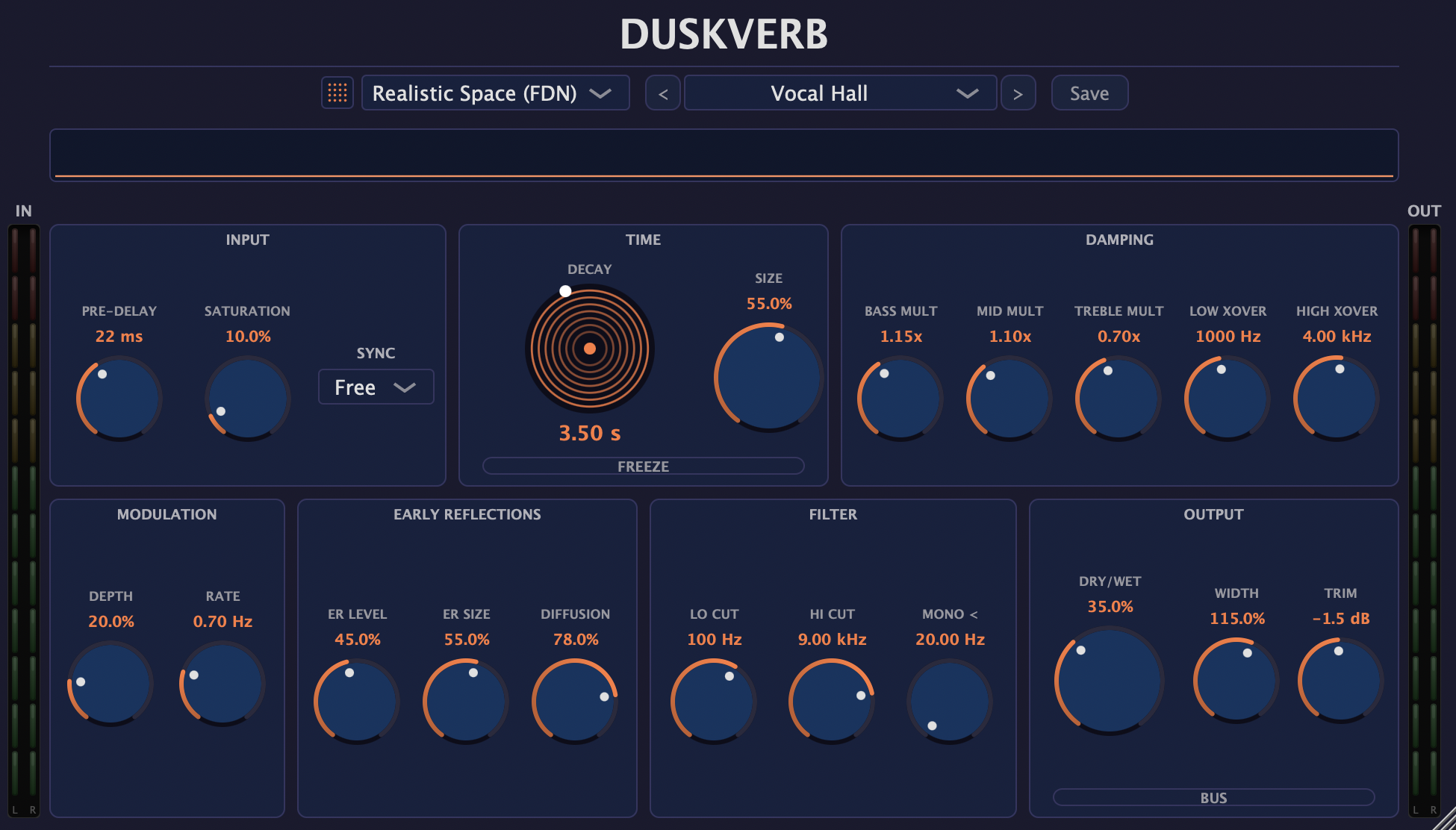 DuskVerb — Realistic Space (FDN)